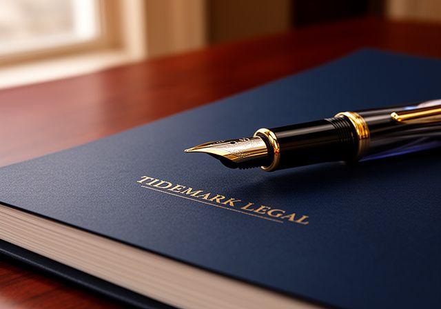 Close-up of a professional signing a bespoke legal document on a high-end wooden desk